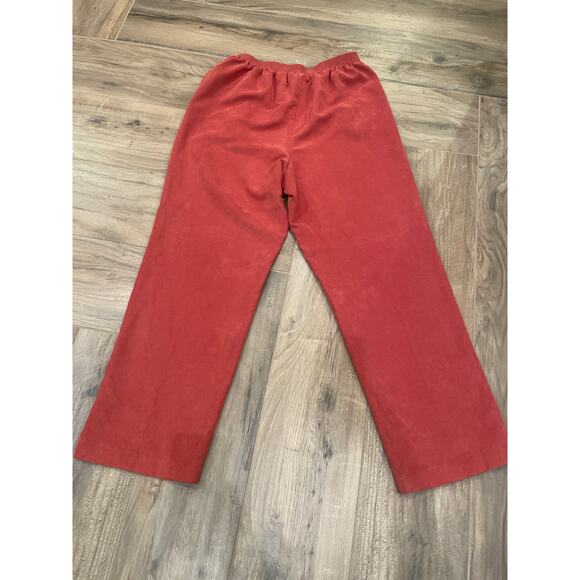 Alfred Dunner Pants Women’s Size 14 Brick Red Pull-on Elastic Waist Pockets - Picture 4 of 4